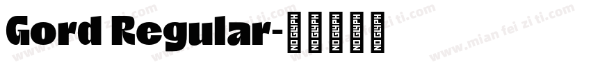 Gord Regular字体转换
